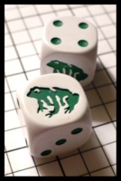 Dice : Dice - 6D - Koplow Green and White Frog - SK Collection buy Nov 2010